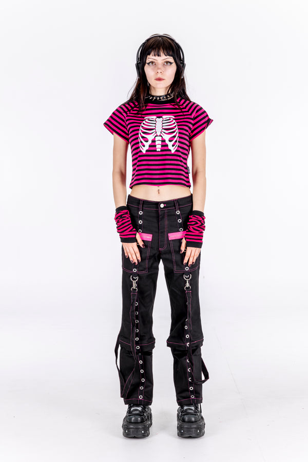 Pop Punk Zip Off Black Pants