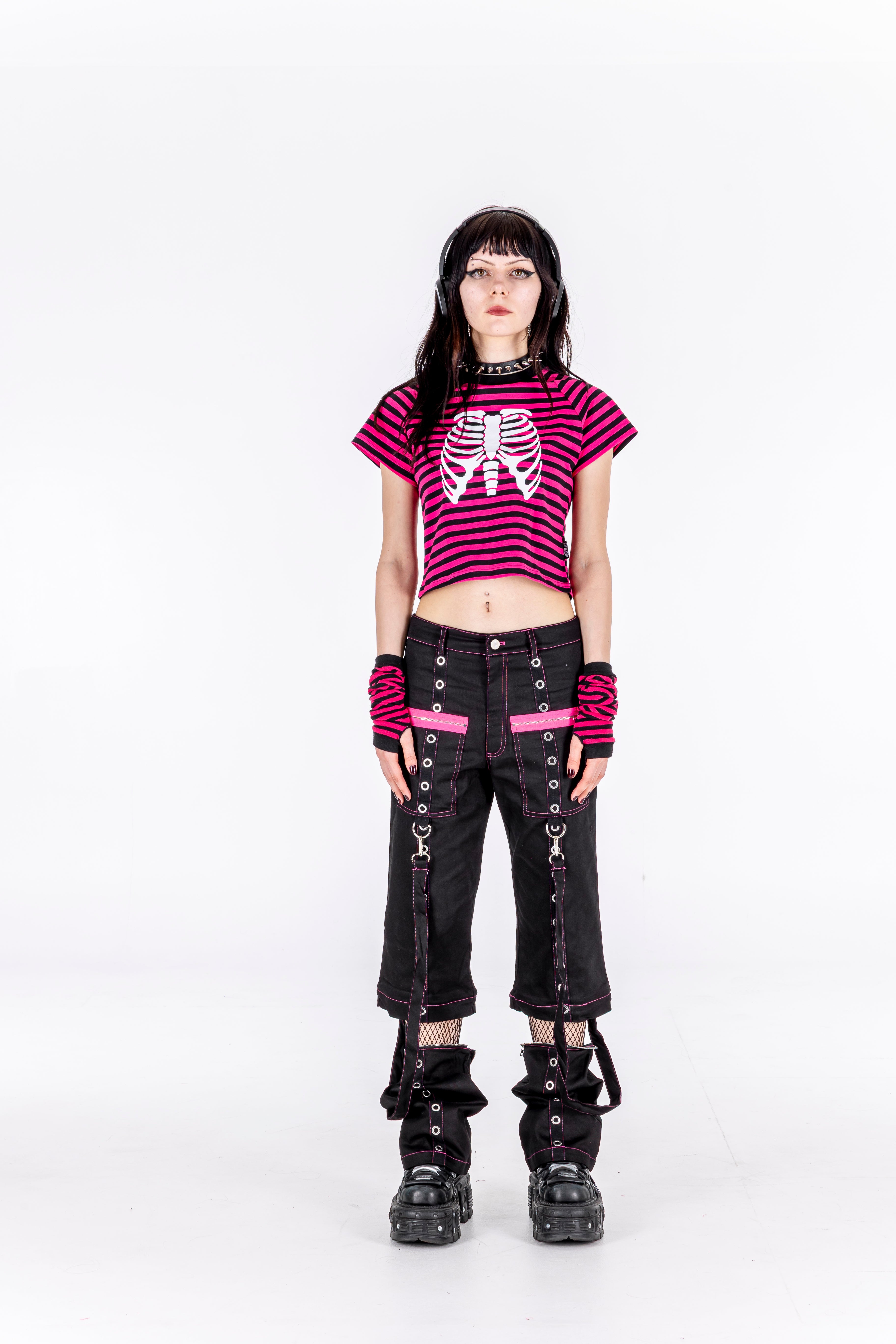 Pop Punk Zip Off Black Pants