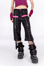 Pop Punk Zip Off Black Pants
