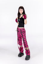 Pop Punk Zip Off Pink Plaid Pants
