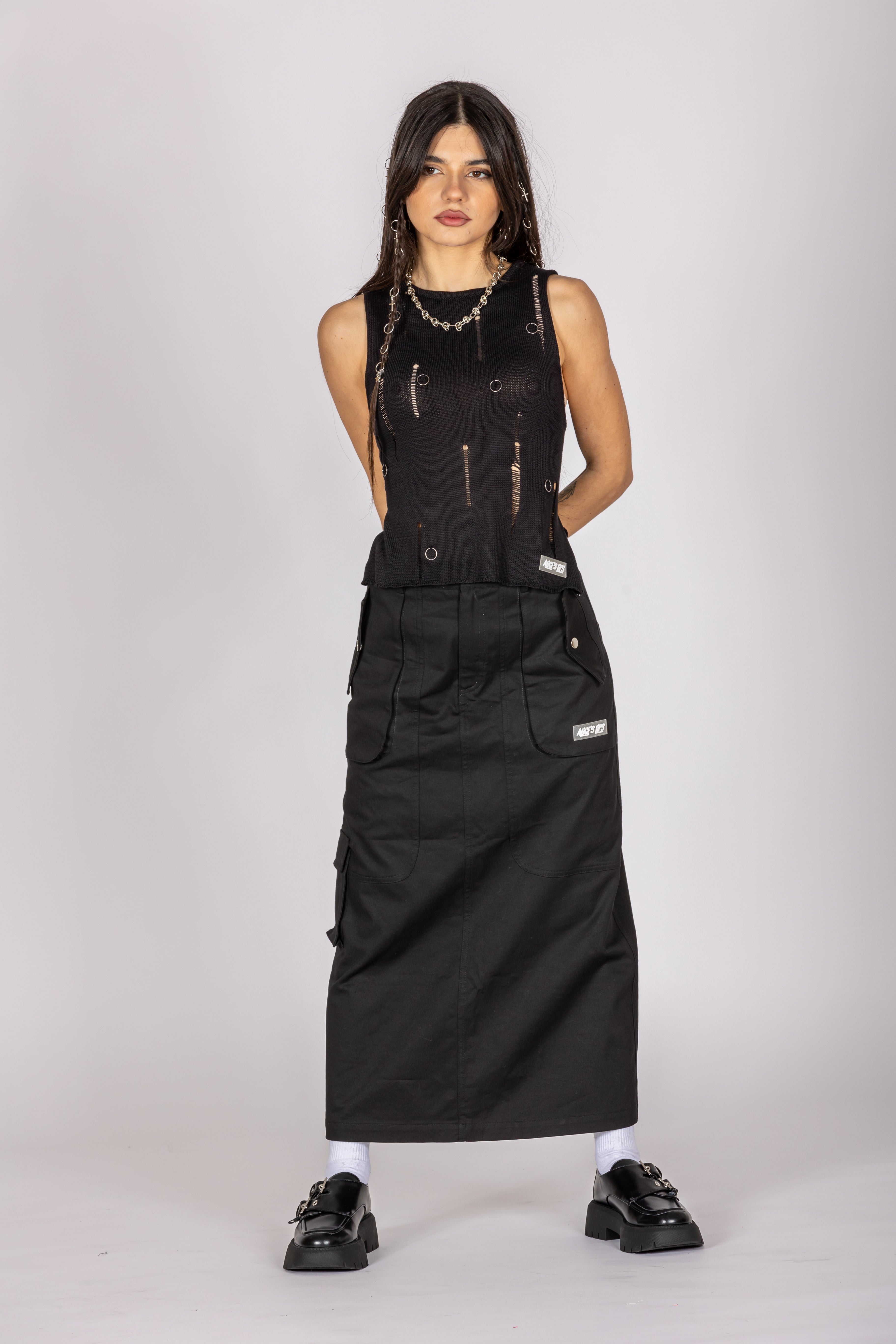 Crash Black Knit Vest