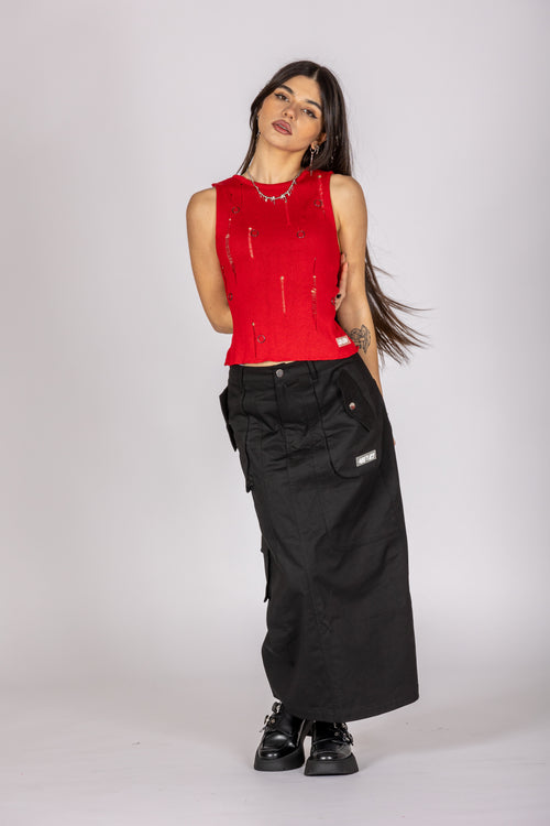Crash Red Knit Vest