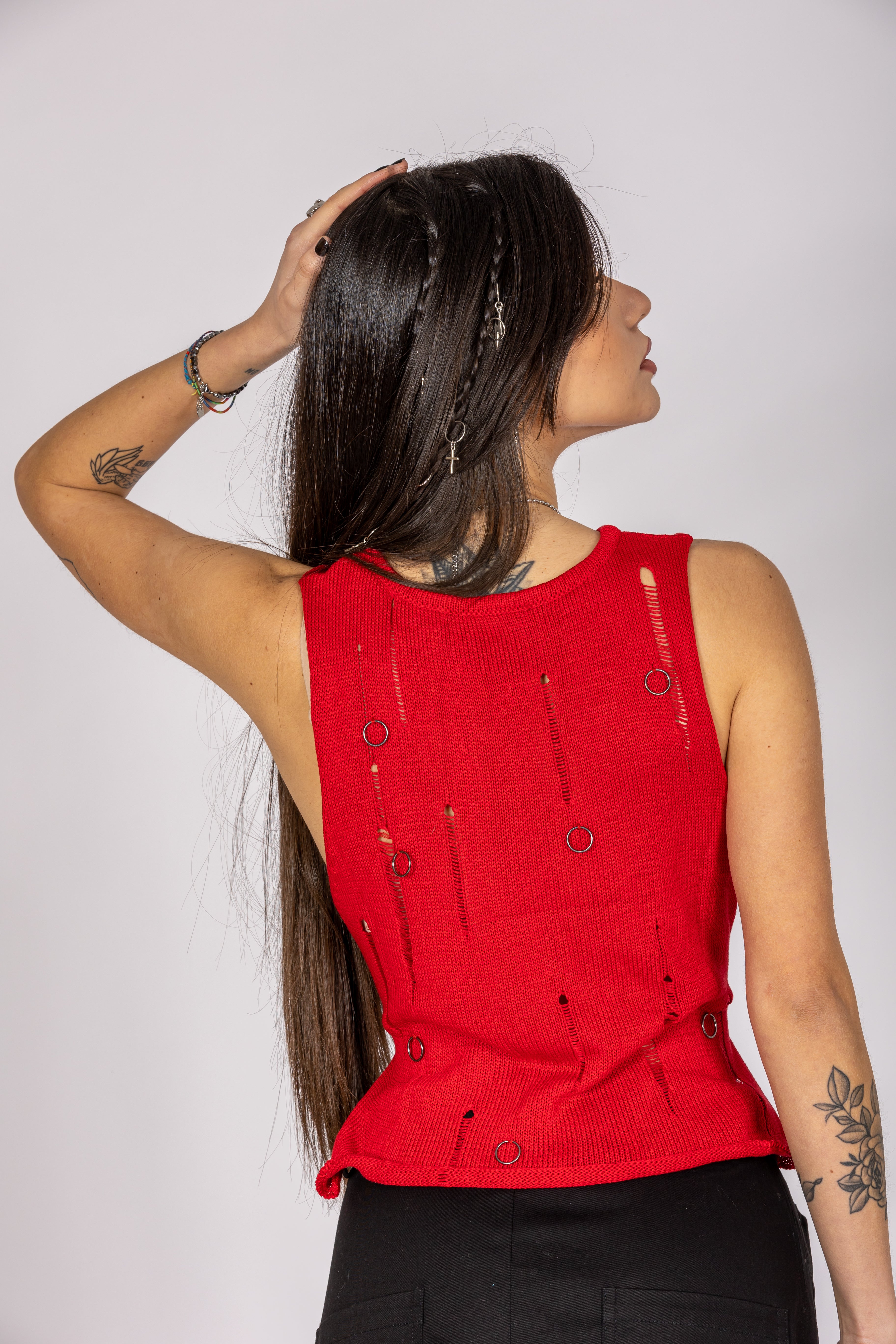 Crash Red Knit Vest