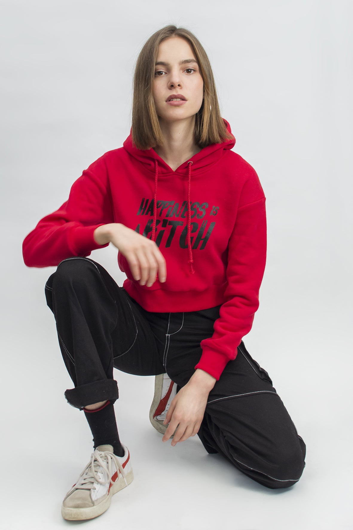 Happiness is a B***h Red Hoodie
