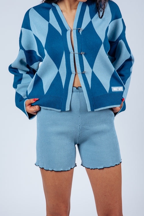 Can't Kick Me Down Soft Blue Sweater