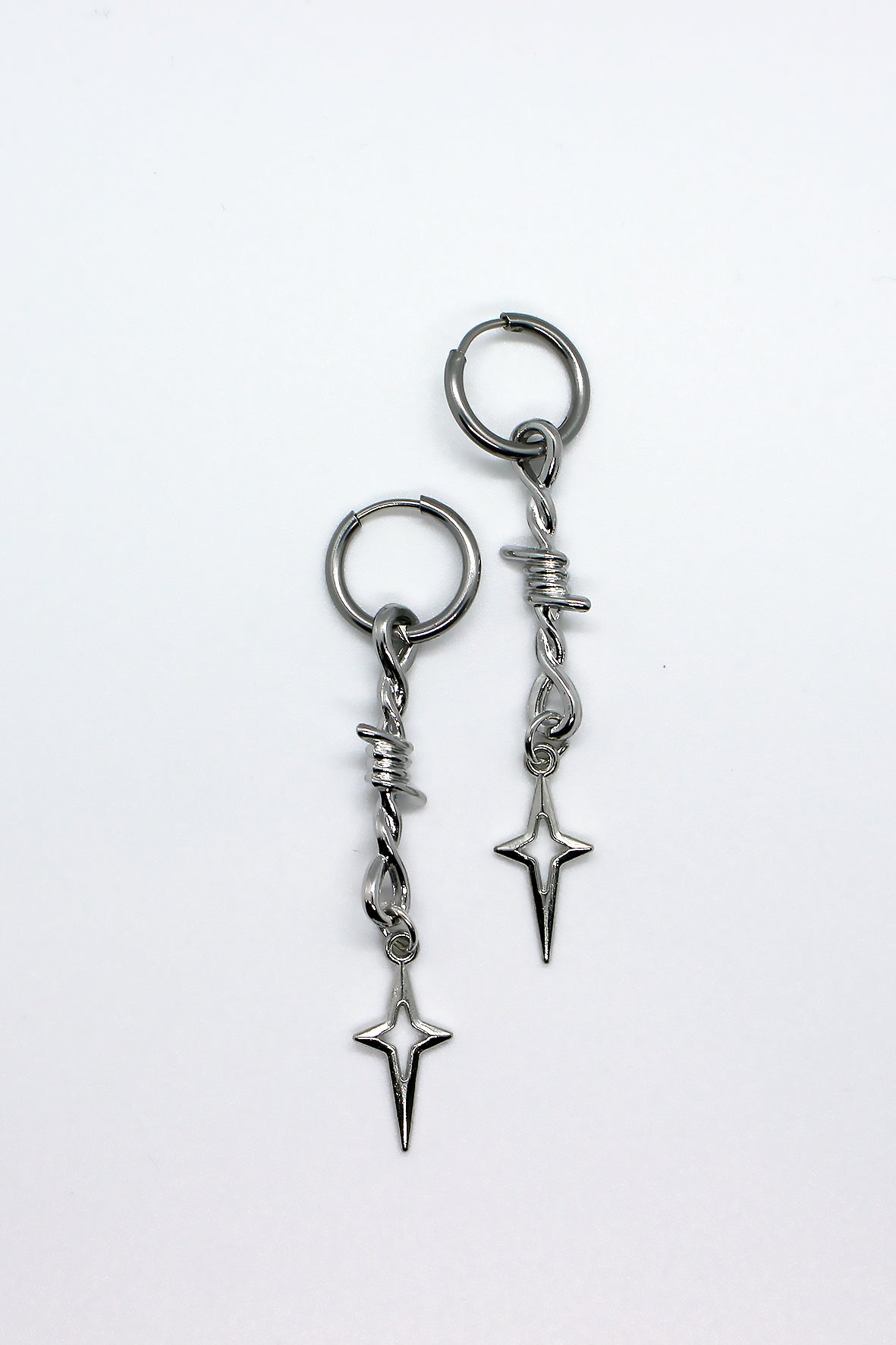 Barbed Wire Metal Earrings